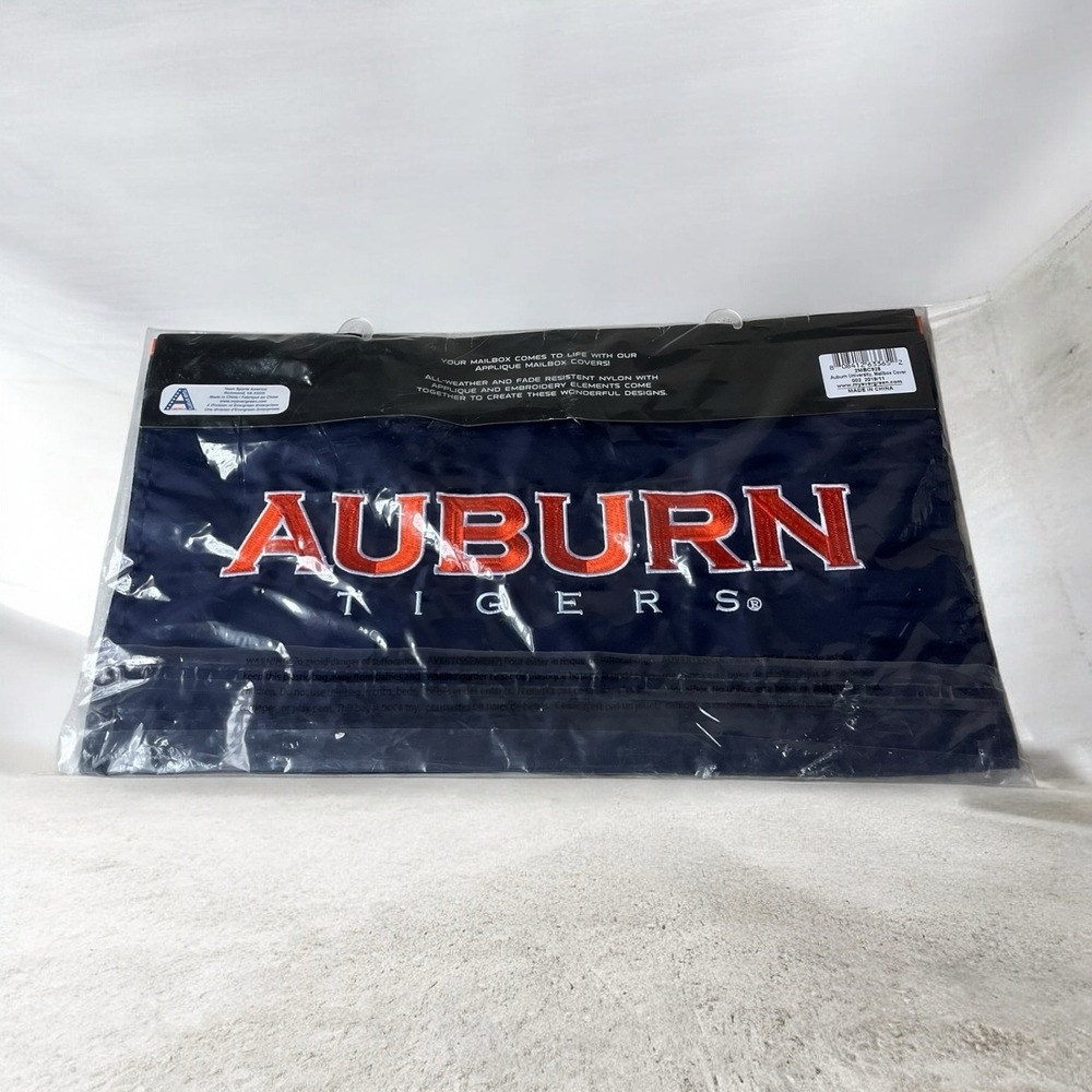Team Sports America Applique Mailbox Cover College Auburn University Tigers NCAA